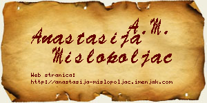 Anastasija Mislopoljac vizit kartica
